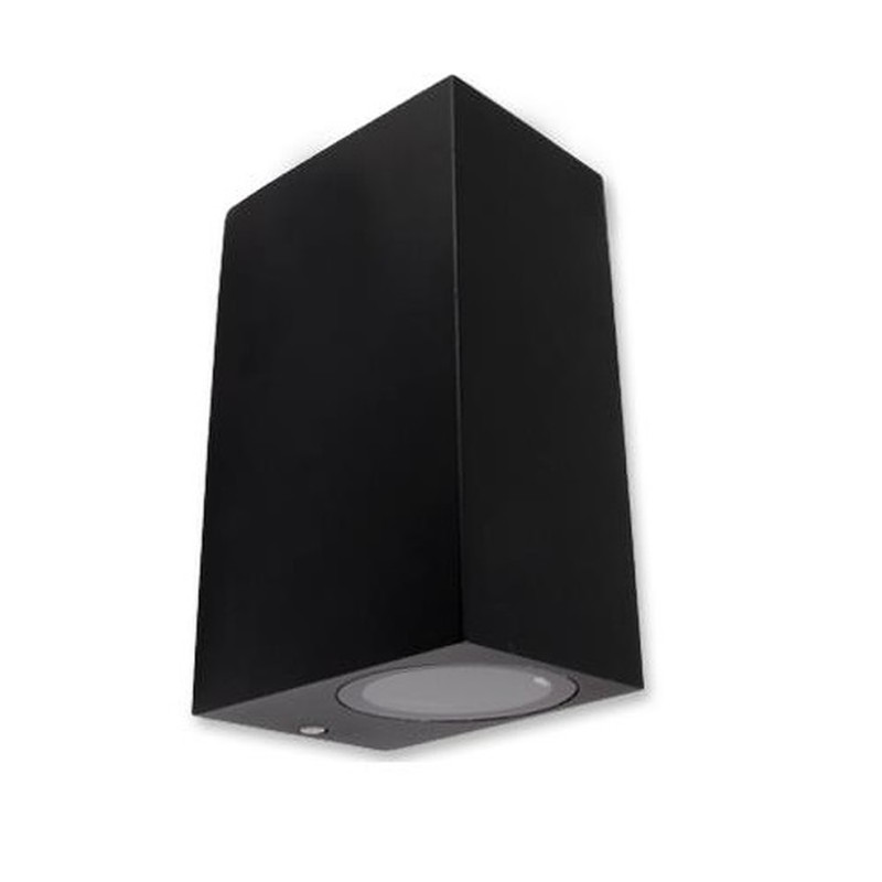 Découvrez la sublime Applique murale carré Lida: un éclairage extérieur haut de gamme en aluminium et verre trempé pour jardin a