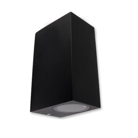 Découvrez la sublime Applique murale carré Lida: un éclairage extérieur haut de gamme en aluminium et verre trempé pour jardin a