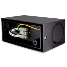 Découvrez la sublime Applique murale carré Lida: un éclairage extérieur haut de gamme en aluminium et verre trempé pour jardin a