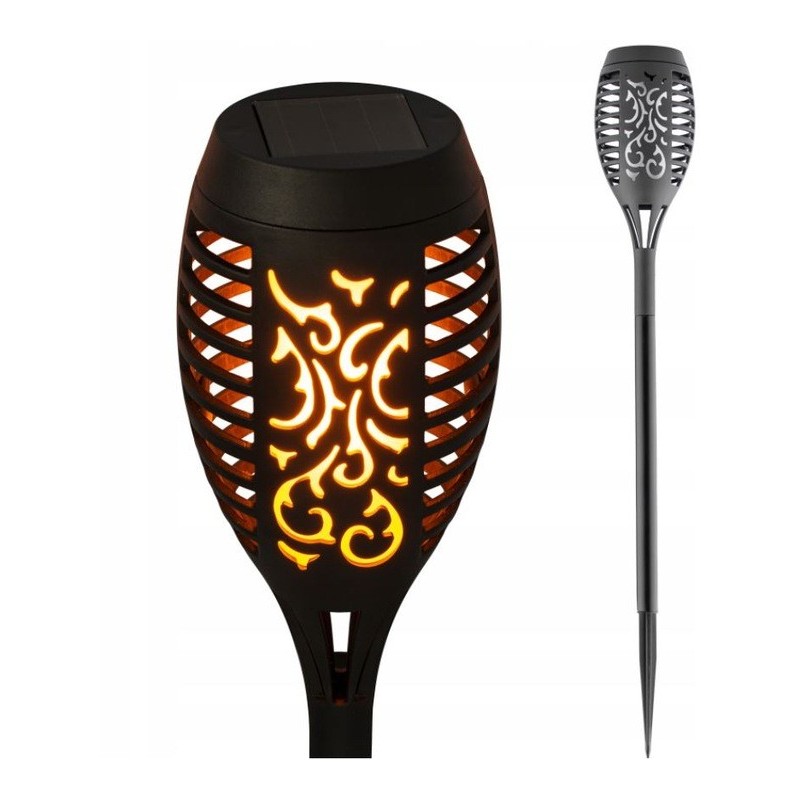 Éclairez votre jardin avec la magie solaire - Lampe torche feu à Led pour une ambiance enflammée!