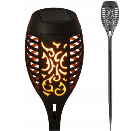 Éclairez votre jardin avec la magie solaire - Lampe torche feu à Led pour une ambiance enflammée!
