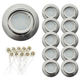 Transformez votre éclairage avec ces 10 spots encastrables en aluminium brossé et douille GU10!