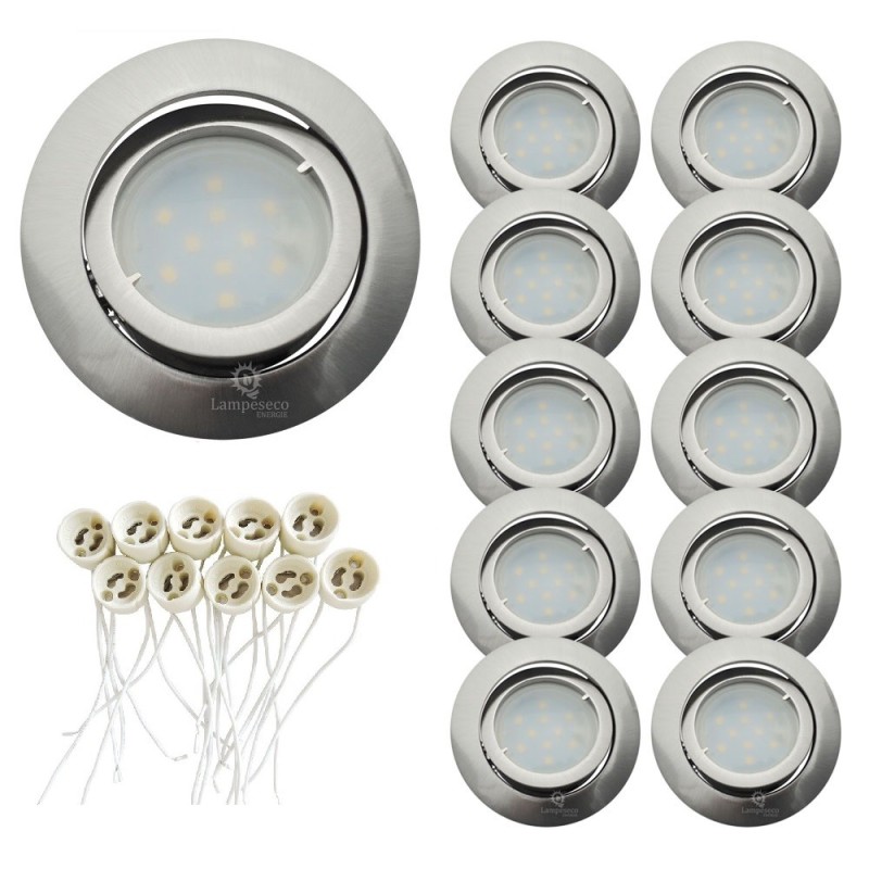 Transformez votre éclairage avec ces 10 spots encastrables en aluminium brossé et douille GU10!