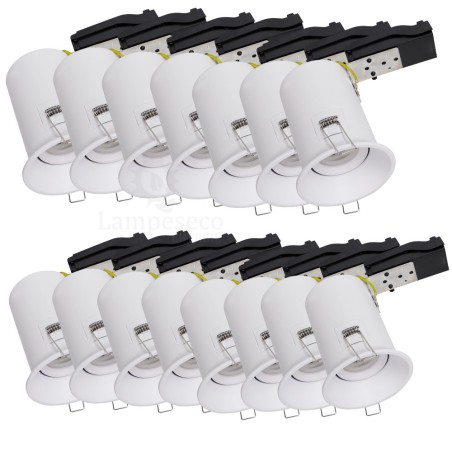 Découvrez le Lot de 15 Spots Blancs BBC RT2012 IP65 - Étanche et Éblouissement Réduit!