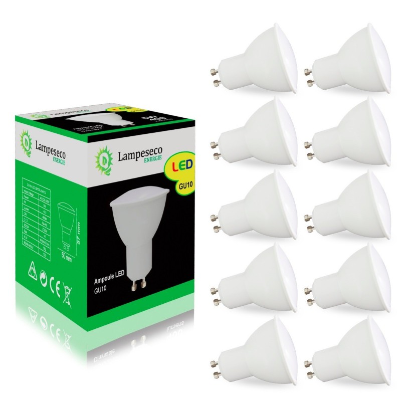 Découvrez notre Pack de 20 Ampoules Led GU10 7W, 480 Lumens, Blanc Neutre - Éclairez votre intérieur avec style !