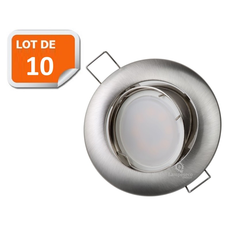 Révolutionnez votre éclairage avec nos 10 supports encastrables orientables en aluminium - Diam. 81mm!