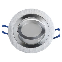 Découvrez la Spot Ronde Encastrable Orientable Aluminium Brillant - Sans Douille + Ampoule! Un éclairage parfait pour votre inté