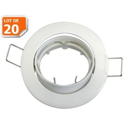 Découvrez ces supports encastrables en aluminium blanc Dia 81mm : le secret d\'un éclairage parfait!