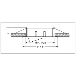 Améliorez votre éclairage avec style et précision! Lot de 50 supports encastrable aluminium blanc Dia 81mm