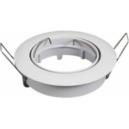 Support encastrable ronde orientable blanc GU10 Led/Halogène: Éclairage parfait et stylé!