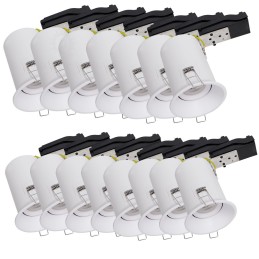 Lot de 15 Support de spot BBC RT2012 IP20 Basse Luminance 93mm de diamètre non orientable avec connecteur automatique GU10