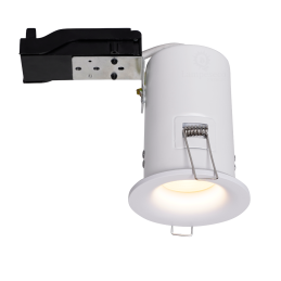 Support de spot BBC RT2012 IP65 Basse Luminance 86mm de diamètre non orientable avec connecteur automatique GU10 intégré.