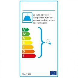 Support encastrable ronde pour ampoule spot halogènes, CFL ou LED de 50W Max Couleur acier brossé
