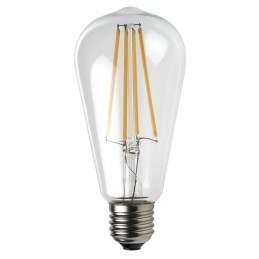 Lot de 5 Ampoules Led Filament ST64 Style Edison Teardrop 7 watt (eq.52 watt) Culot E27