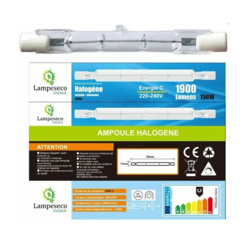 Ampoule halogène à économie d\'énergie Linear R7s J118 500W