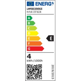 Lot de 5 Ampoules Led Flamme Coup de Vent Filament 4 watt (éq. 42 Watt) Culot B22 à baïonnette