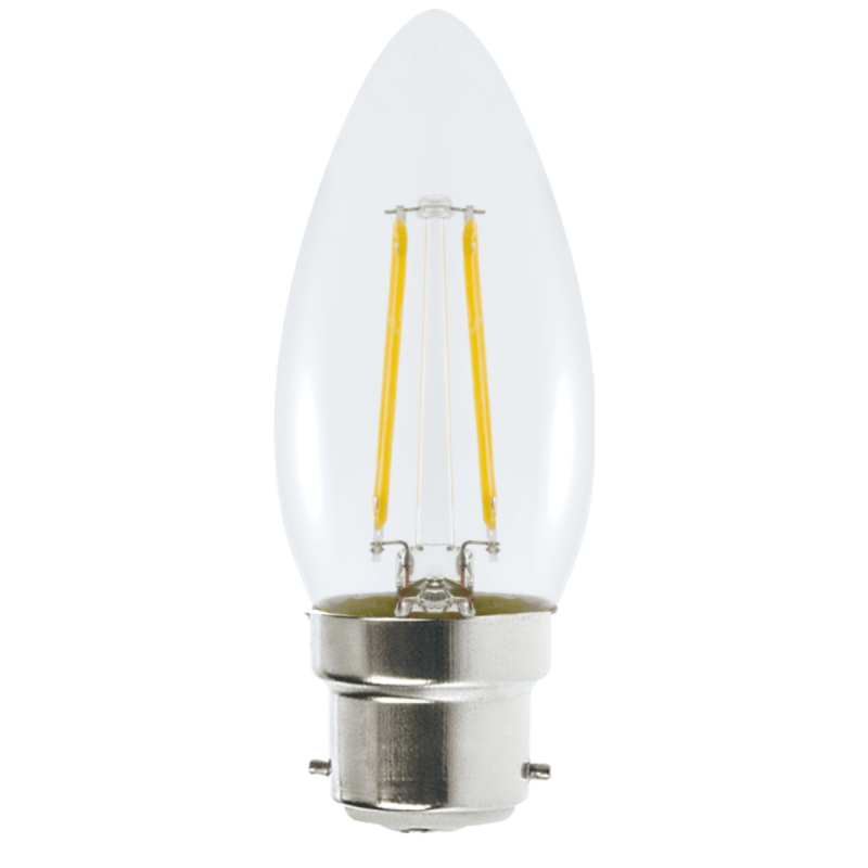 Ampoule Led Flamme Filament 4 watt (éq. 42 Watt) Culot B22 à baïonnette