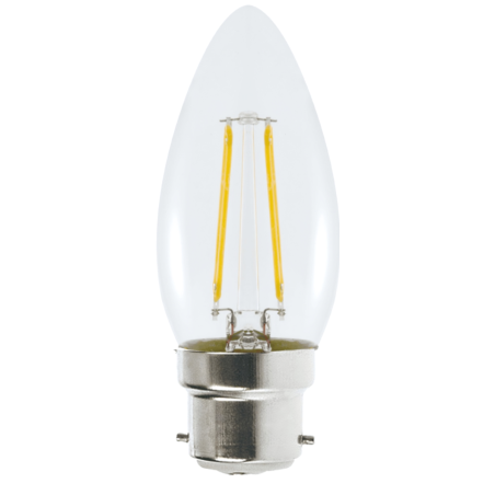Ampoule Led Flamme Filament 4 watt (éq. 42 Watt) Culot B22 à baïonnette