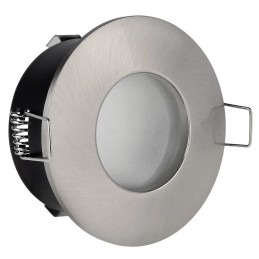 FIXATION SPOT SALLE DE BAIN ETANCHE CHROME POUR AMPOULE HALOGENE OU LED IP44