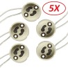 Lot de 5 Douilles Culot GU10 pour Ampoule Halogène ou Led