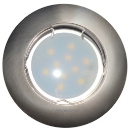 Lot de 2 Spot Led Encastrable Complete Alu Brossé Lumière Blanc Neutre 5W eq.50W ref.787