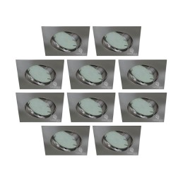 Découvrez notre lot de 10 spots LED carré alu brossé pour une ambiance chaleureuse et économique!
