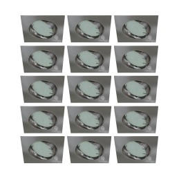 Économisez 70% d\'énergie avec ce lot de 15 spots LED orientables en alu brossé!