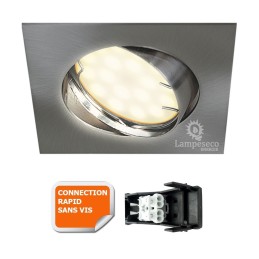 Faites briller votre intérieur avec notre Spot LED carré orientable en alu brossé!