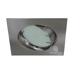 Faites briller votre intérieur avec notre Spot LED carré orientable en alu brossé!