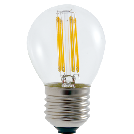 Ampoule Led  Filament Culot E27 forme G45 4 Watt (éq 42 watts) Blanc Chaud