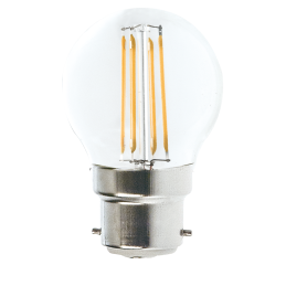 Ampoule Led  Filament Culot B22 forme G45 4 Watt (éq 42 watts) Blanc Chaud