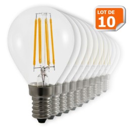Ampoule Led  Filament Culot B22 forme G45 4 Watt (éq 42 watts) Blanc Chaud