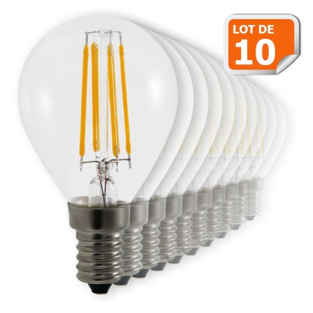 Ampoule Led  Filament Culot B22 forme G45 4 Watt (éq 42 watts) Blanc Chaud