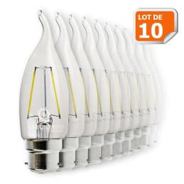 Économisez 90% d\'énergie avec ce lot de 10 ampoules LED flamme à filament 4W – Éclairage équivalent à 42W, idéal pour toutes vo