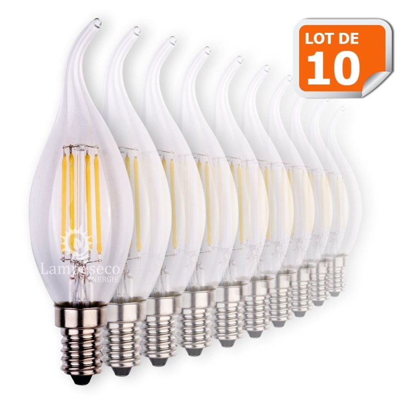 Économisez sur votre facture d\'électricité avec ce lot de 10 ampoules LED filaments!