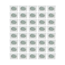 LOT DE 40 SPOT ENCASTRABLE ORIENTABLE LED CARRE GU10 230V eq. 50W BLANC FROID 6000K
